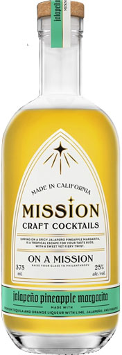 Mission Craft Cocktails Jalapeno Pineapple Margarita 375ml 6 Pack