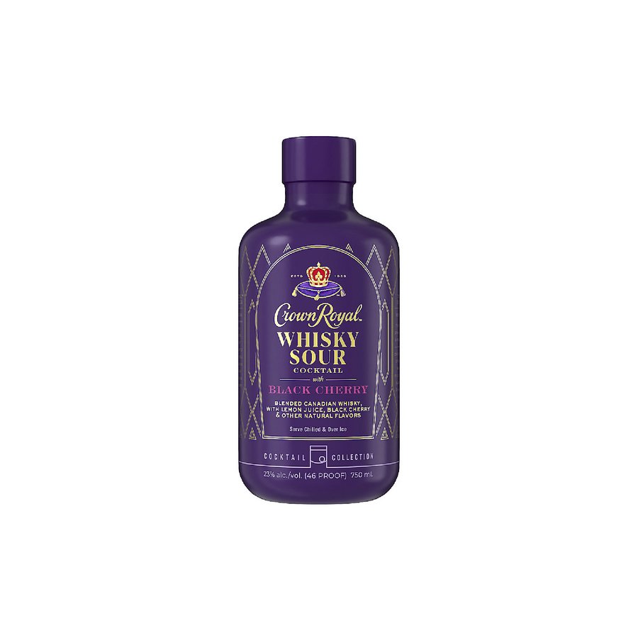 Crown Royal Black Cherry Whisky Sour Bottled Cocktail – Bourbon