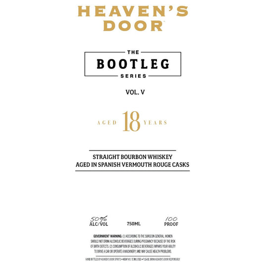 Heaven’s Door The Bootleg Series Vol. V - 18 Year Old Spanish Vermouth Rouge Cask - Main Street Liquor