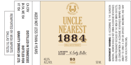 Uncle Nearest 1884 Small Batch Whiskey - Main Street Liquor