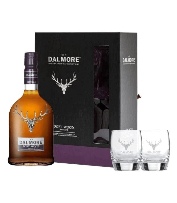 The Dalmore Port Wood Reserve w/ 2 Glasses Gift Set – Bourbon Hunt USA