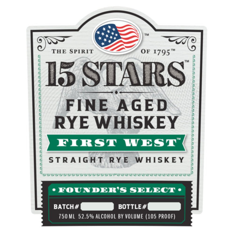 Load image into Gallery viewer, 15 Stars First West Founder’s Select Rye - Main Street Liquor
