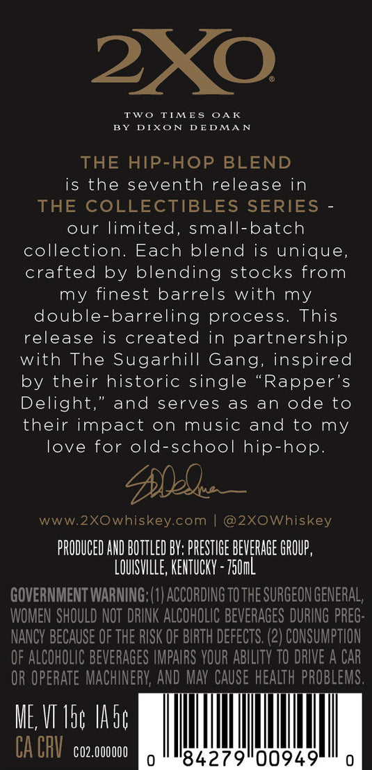 2XO The Hip - Hop Blend Kentucky Straight Bourbon Whiskey 750ml - Main Street Liquor