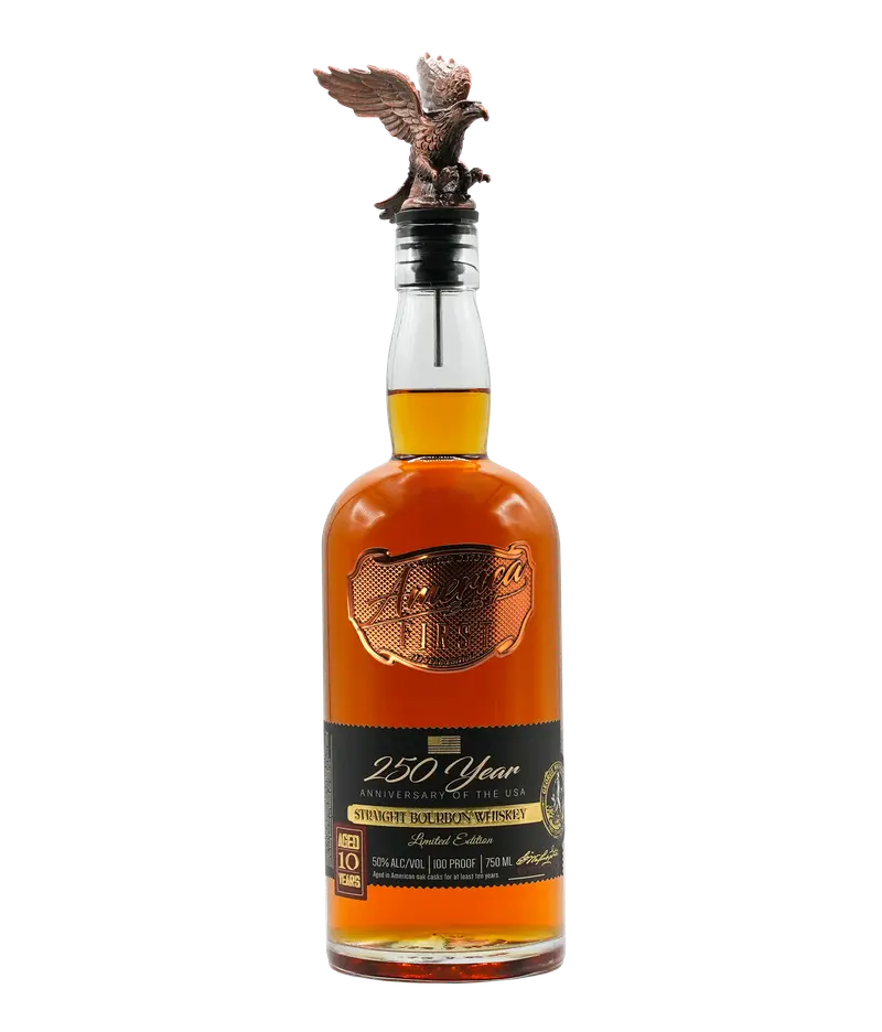 Load image into Gallery viewer, America First 250 Year Anniversary Straight Bourbon Whiskey Limited Edition 750ml with American Eagle Pour Spout

