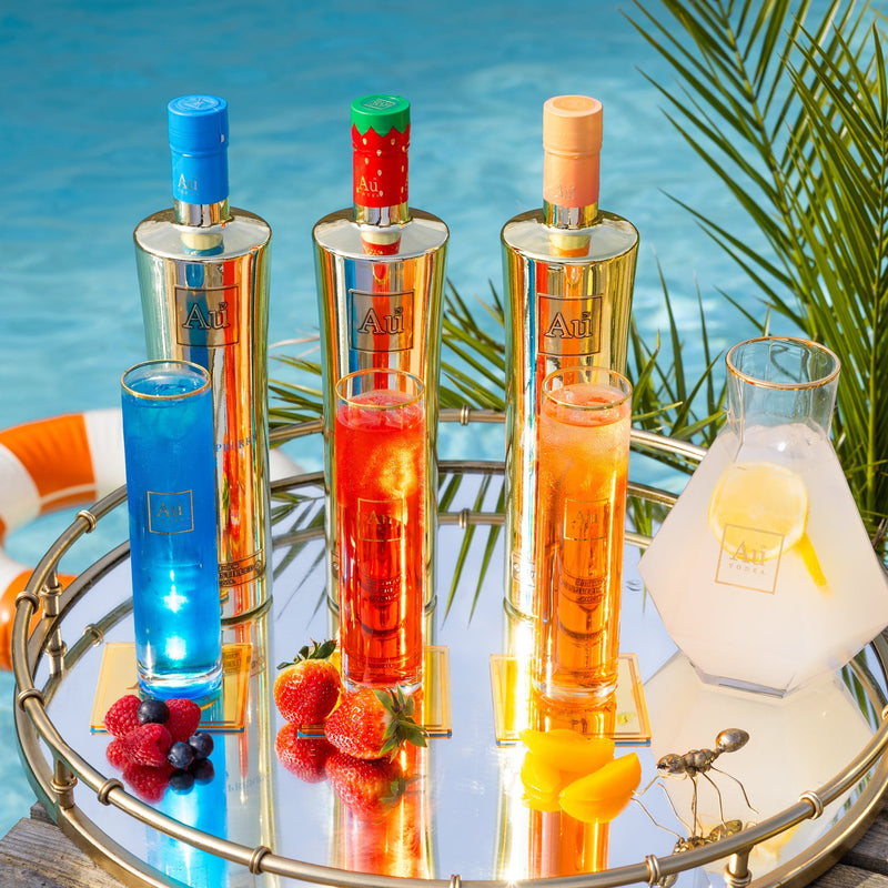 Load image into Gallery viewer, Au Vodka Juicy Peach 3 Bottle Combo - Main Street Liquor
