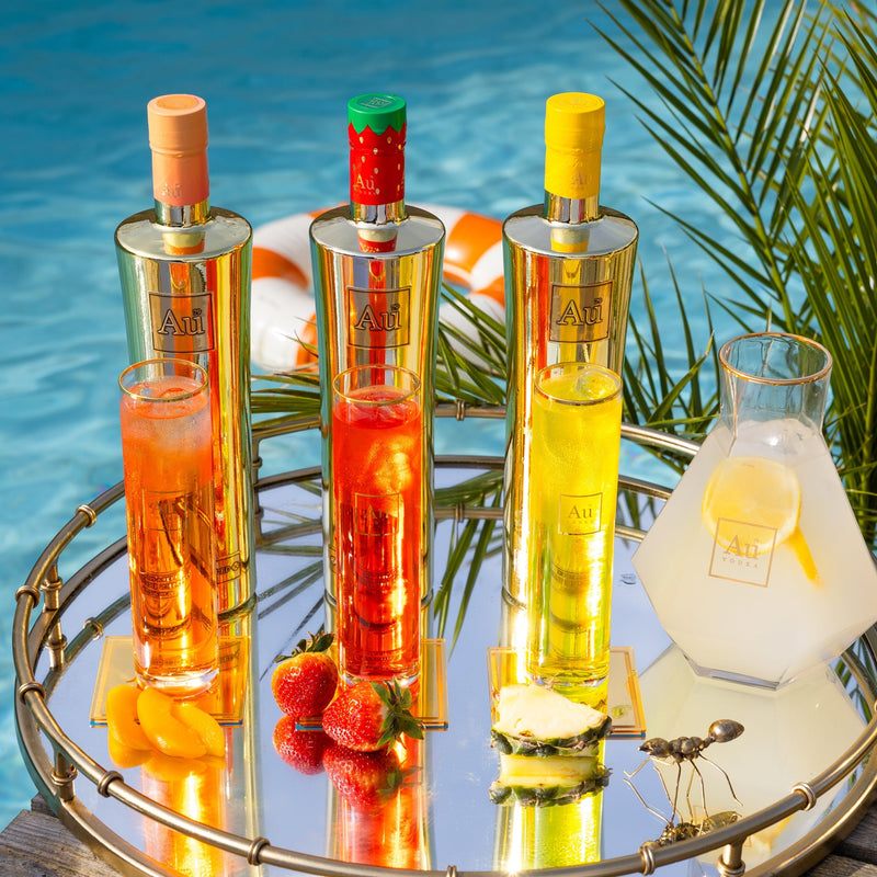 Load image into Gallery viewer, Au Vodka Juicy Peach 3 Bottle Combo - Main Street Liquor
