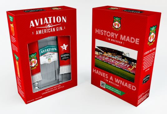 Aviation Gin Wrexham AFC Limited Edition 750mL + Bottle Scarf Gift Pack