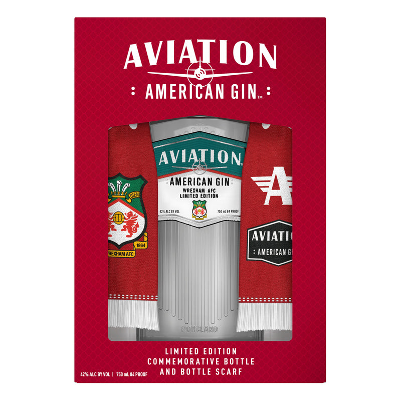 Load image into Gallery viewer, Aviation Gin Wrexham AFC Limited Edition 750mL + Bottle Scarf Gift Pack
