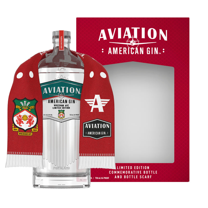 Load image into Gallery viewer, Aviation Gin Wrexham AFC Limited Edition 750mL + Bottle Scarf Gift Pack
