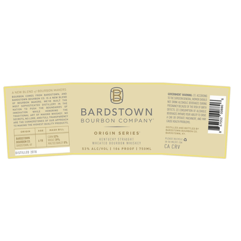 Load image into Gallery viewer, Bardstown Bourbon Origin Series Straight Wheated Bourbon
