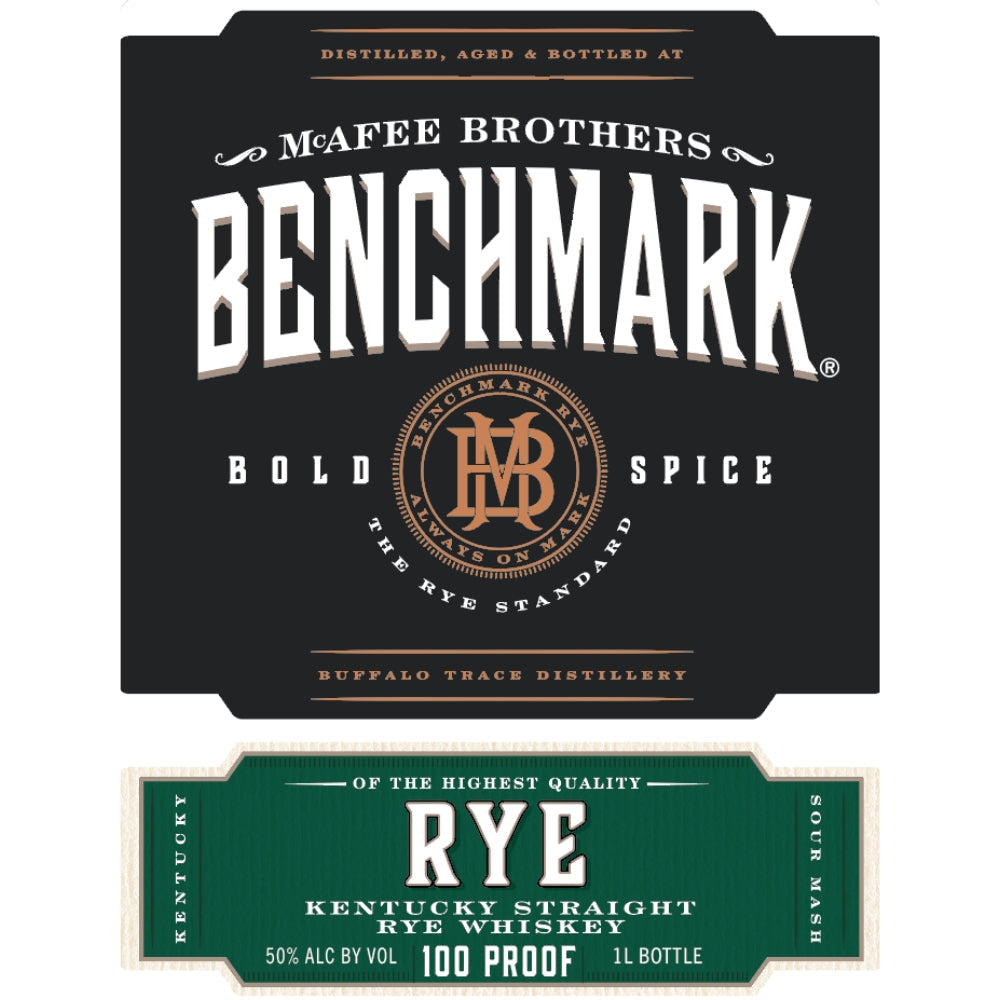 Benchmark Rye Benchmark Rye Whiskey 1L 100 Proof – Bourbon Hunt USA
