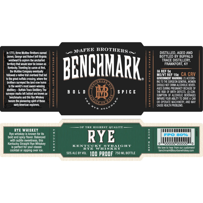 Benchmark Rye Rye Whiskey – Bourbon Hunt USA