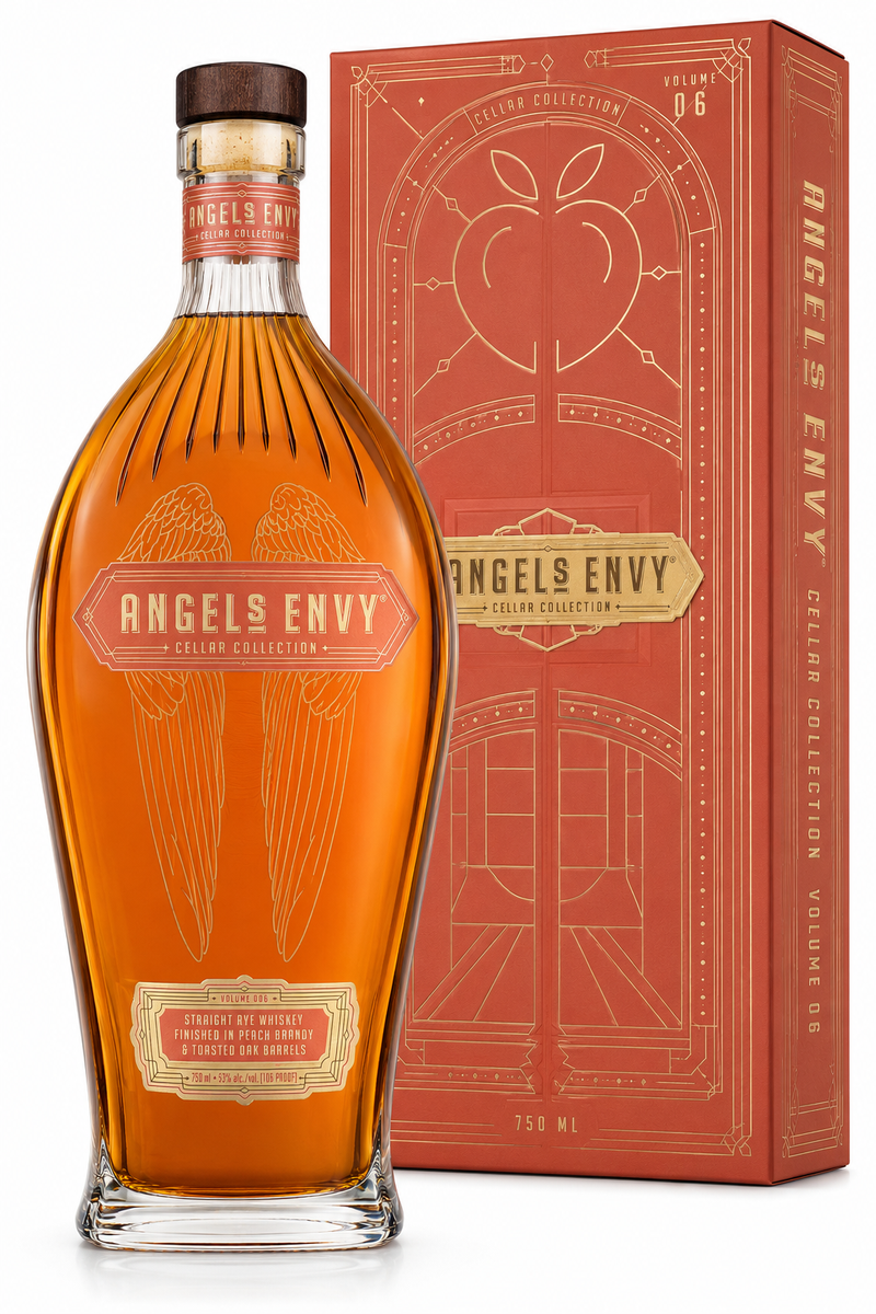 Load image into Gallery viewer, Angel’s Envy Cellar Collection Volume 6 Straight Rye Whiskey Finished in Peach Brandy &amp; Toasted Oak Barrels - Main Street Liquor
