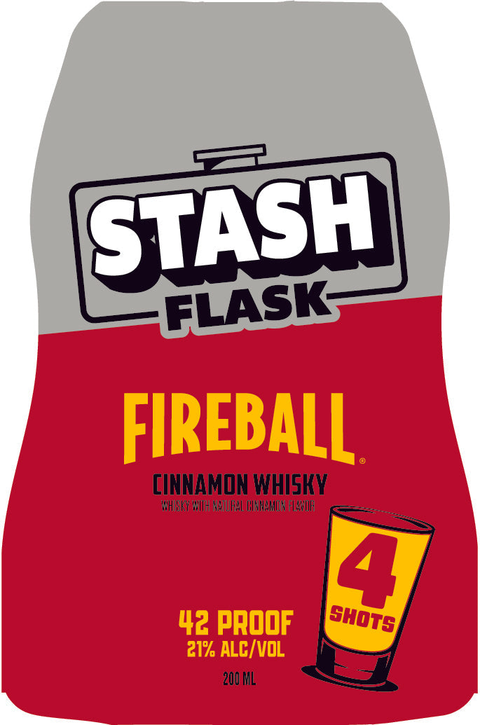 Load image into Gallery viewer, Fireball Cinnamon Whisky Stash Flask 200ml - Main Street Liquor
