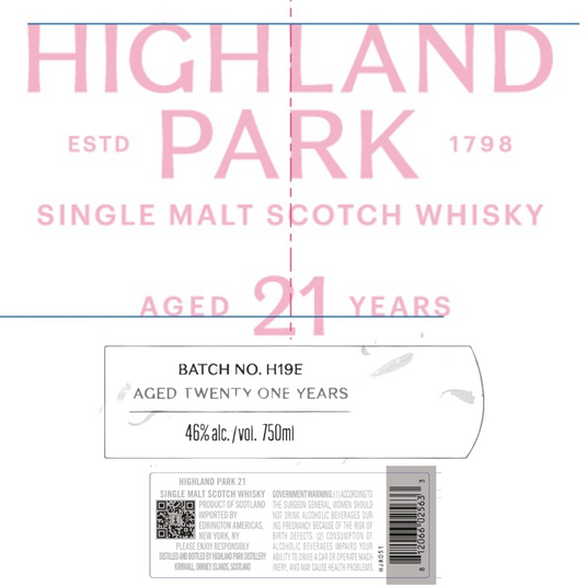 Highland Park 21 Year Old Single Malt Scotch Whisky