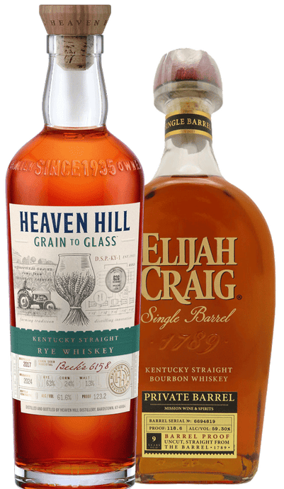 Heaven Hill Grain to Glass Rye & Elijah Craig Mission Barrel Combo 750ml