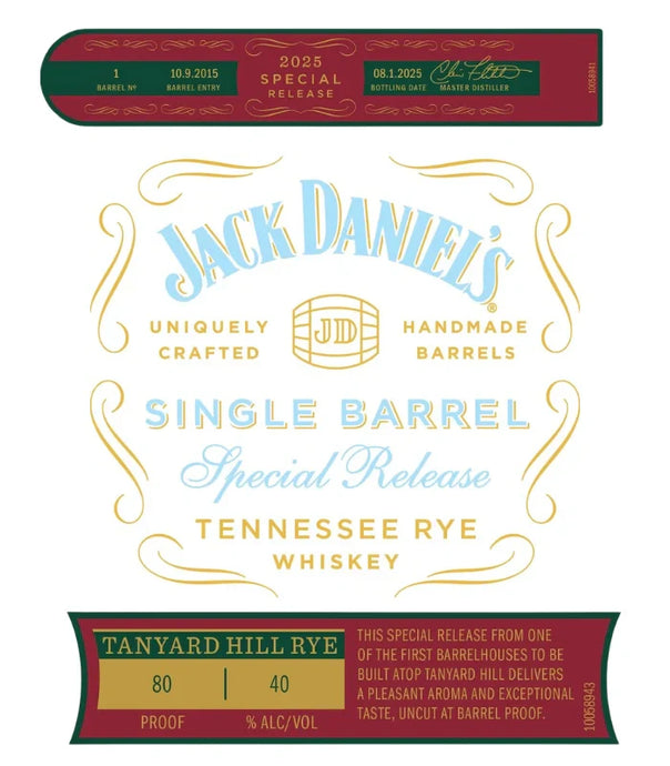 Jack Daniel’s Single Barrel 2025 Special Release Tanyard Hill Rye - Main Street Liquor