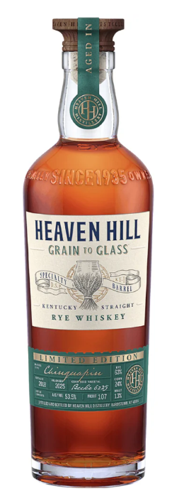 Load image into Gallery viewer, Heaven Hill Distillery&#39;s Grain to Glass Rye Whiskey Chinquapin Oak features a crafted label and highlights Chinquapin Oak notes from grain to glass.
