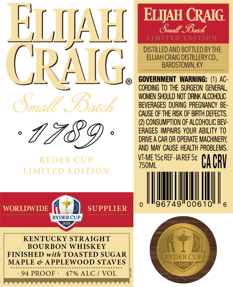 Load image into Gallery viewer, Elijah Craig Small Batch Ryder Cup 2025 Limited Edition
