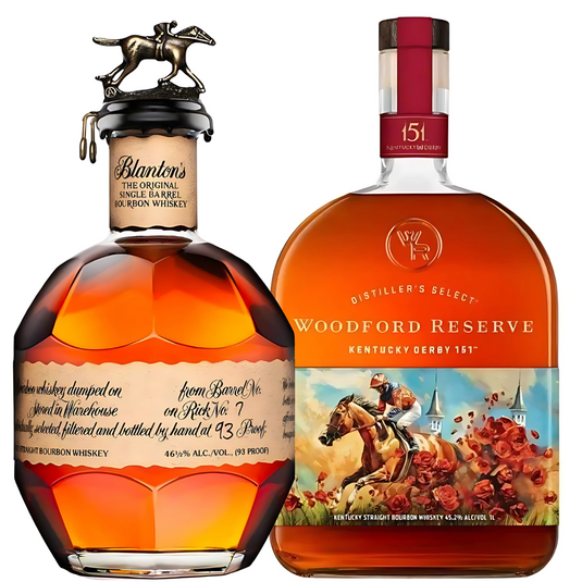 Horse Racing Series Bourbon Bundle: Blanton’s Original Single Barrel & Woodford Reserve Kentucky Derby 151