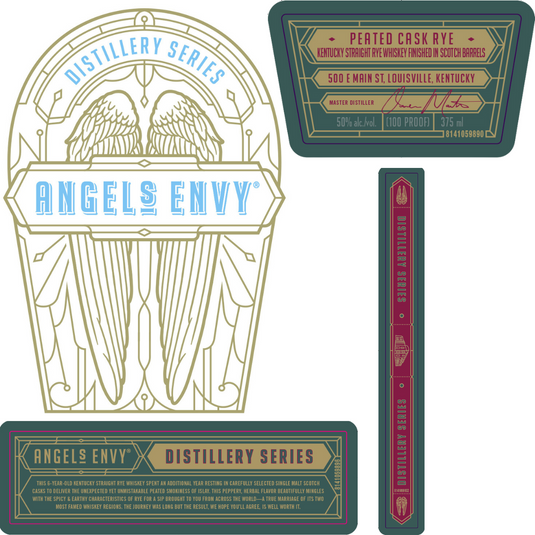 Angel's Envy Peated Cask Rye Kentucky Straight Rye Whiskey Finished in Scotch Barrels