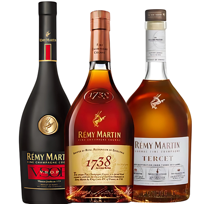 Rémy Martin Cognac Bundle: 1738 Accord Royal, V.S.O.P, & Tercet