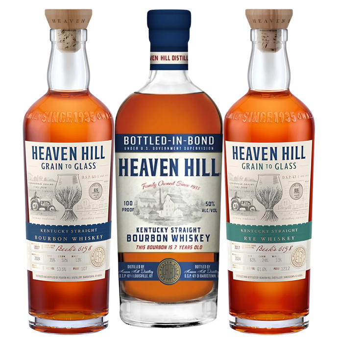 The Heaven Hill Trilogy Bundle – Bottled in Bond, Bourbon & Rye
