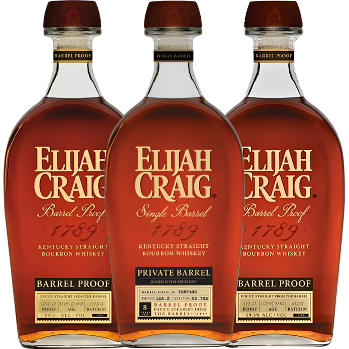 Elijah Craig Legacy Bundle - Batch C924, Batch A124 & Private Barrel “Bourbon For President”