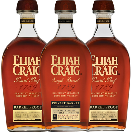 Elijah Craig Legacy Bundle - Batch C924, Batch A124 & Private Barrel “Bourbon For President”