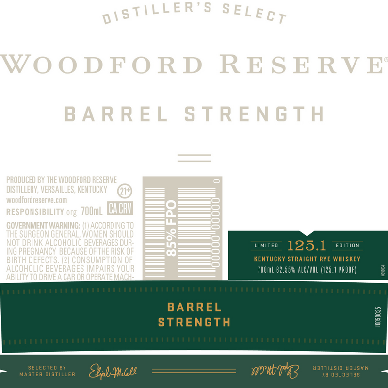Load image into Gallery viewer, Woodford Reserve Barrel Strength Kentucky Straight Rye Whiskey 125.1 Proof - Main Street Liquor
