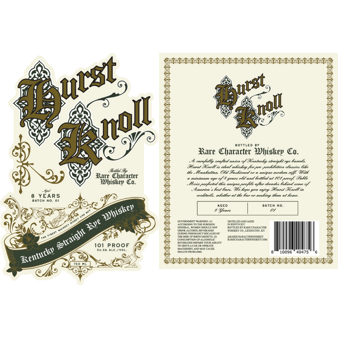 Hurst Knoll 8 Year Old Kentucky Straight Rye Whiskey By Rare Character
