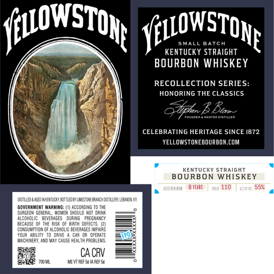Yellowstone Recollection Series 8 Year Old Kentucky Straight Bourbon Whiskey