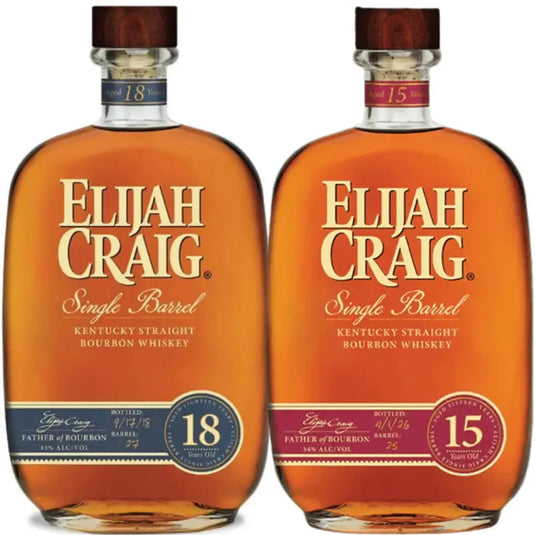 Elijah Craig 15 & 18 Year Single Barrel Kentucky Straight Bourbon Whiskey Bundle - Main Street Liquor