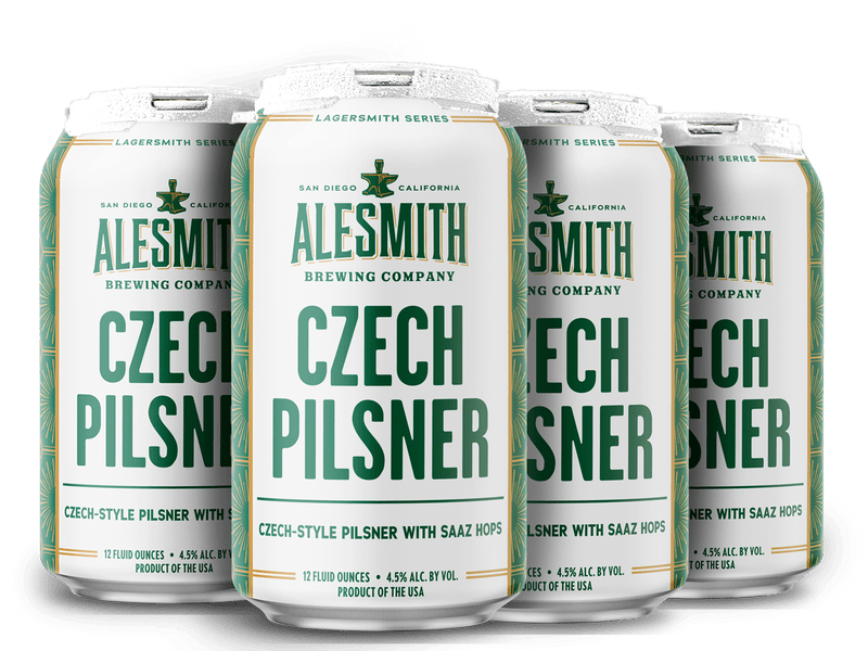 Load image into Gallery viewer, AleSmith Czech Pilsner (4.5% ABV) 12oz Cans - Main Street Liquor
