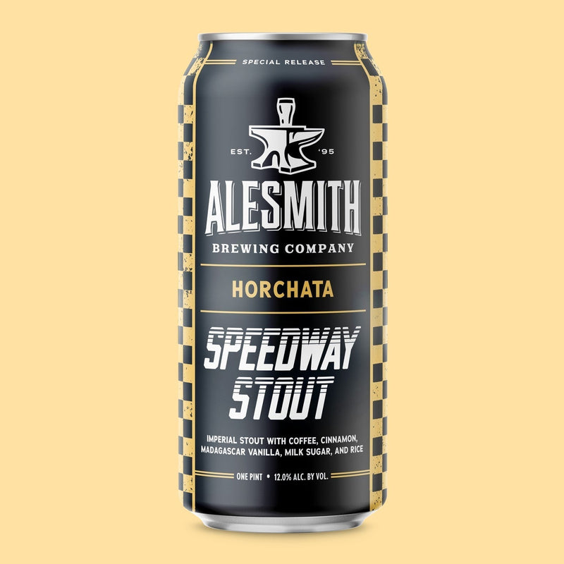 Load image into Gallery viewer, AleSmith Speedway Stout: Horchata Edition (12% ABV) 16oz Cans - Main Street Liquor
