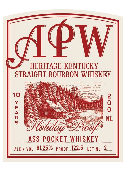 APW Heritage Kentucky Straight Bourbon Whiskey Holiday Proof - Main Street Liquor