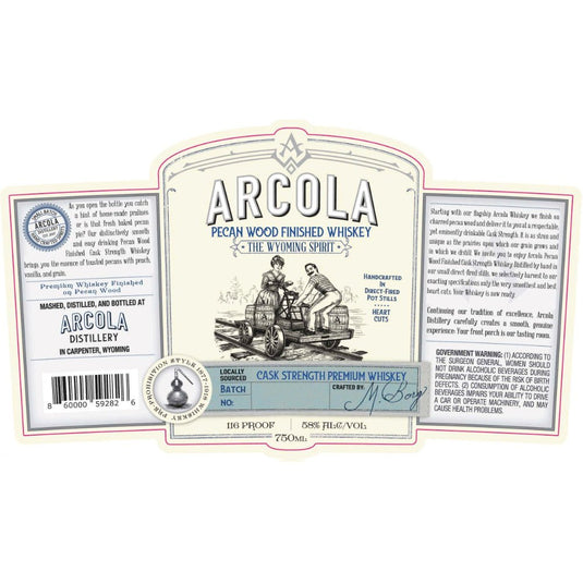 Arcola Pecan Wood Finished Cask Strength Whiskey - Main Street Liquor