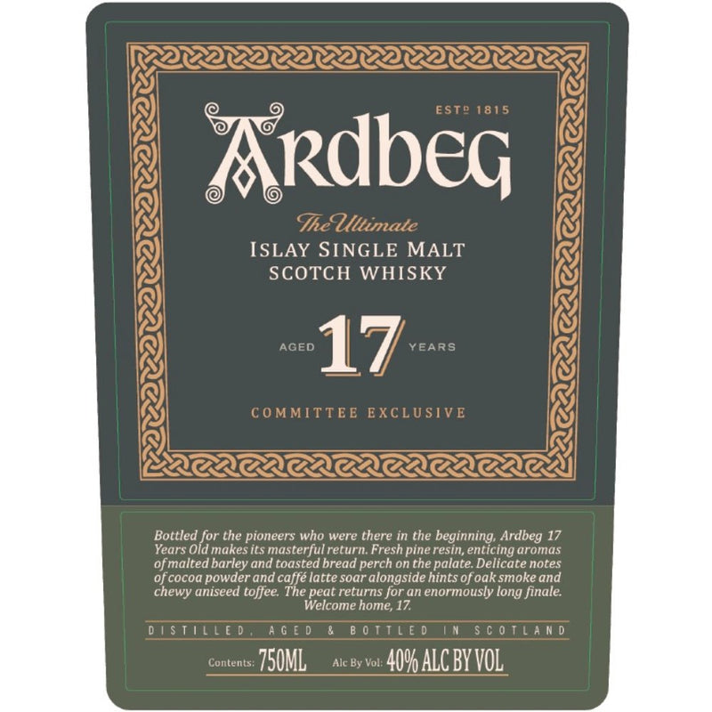 Load image into Gallery viewer, Ardbeg 17 Year Old Committee Exclusive - Main Street Liquor
