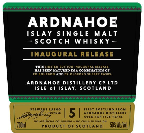 Load image into Gallery viewer, Ardnahoe 5 Year Islay Single Malt Scotch Whisky Inaugural Release - Main Street Liquor
