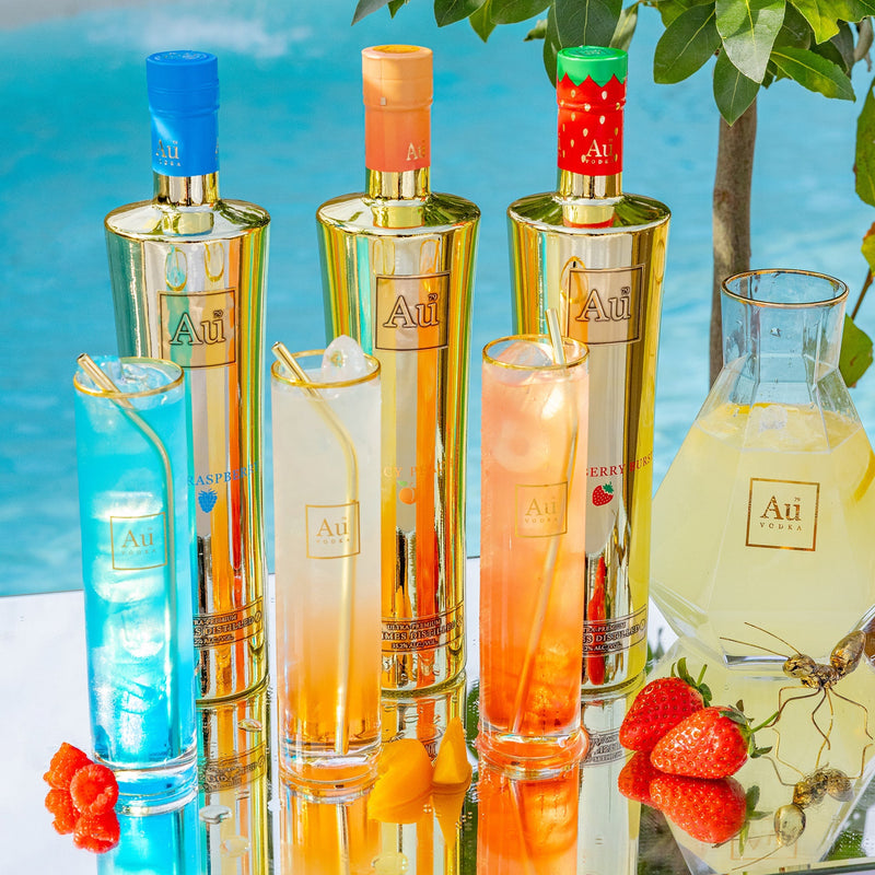 Load image into Gallery viewer, Au Vodka Juicy Peach 3 Bottle Combo - Main Street Liquor
