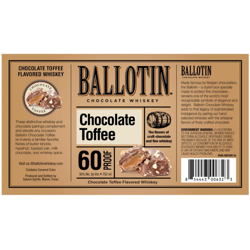 Load image into Gallery viewer, Ballotin Chocolate Toffee Whiskey - Main Street Liquor
