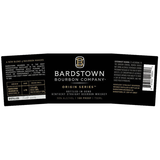 Bardstown Bourbon Company Origin Series Bourbon Bottled in Bond - Main Street Liquor
