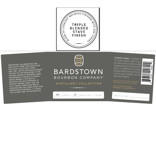 Bardstown Bourbon Triple Blended Stave Finish - Main Street Liquor