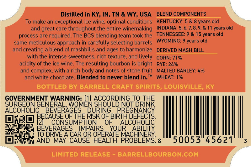 Load image into Gallery viewer, Barrell Bourbon Cask Finish Series: Ice Wine Edition - Main Street Liquor
