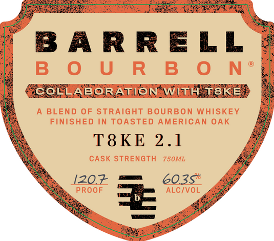 Barrell Bourbon T8KE 2.1 Toasted Oak Finish Cask Strength 750ml
