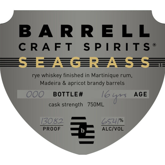 Barrell Craft Spirits Seagrass 16 Year Old Rye - Main Street Liquor