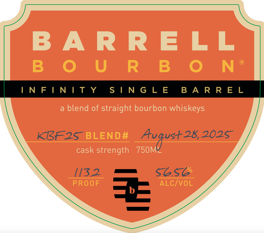 Barrell Bourbon Infinity Single Barrel KBF25 Blend Cask Strength 750ml