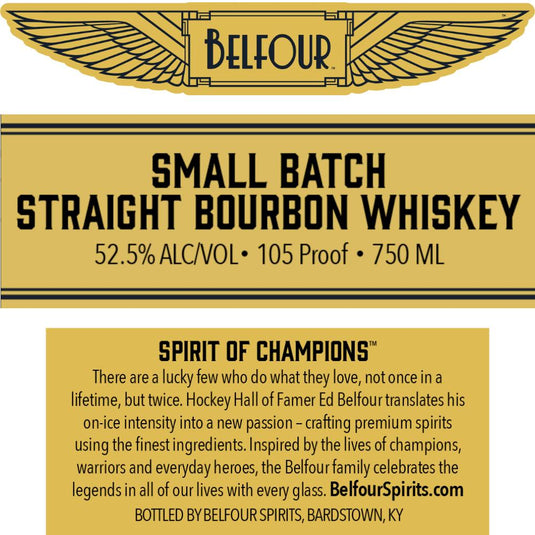 Belfour Small Batch Straight Bourbon Whiskey By Ed Belfour - Main Street Liquor