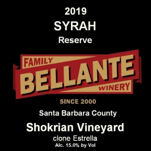 Bellante Family Winery 2019 Santa Barbara County Syrah Reserve - Main Street Liquor