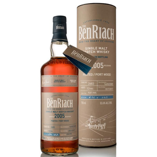 BenRiach 12 Year Old Peated Port Wood Finish Single Cask 2683 - Main Street Liquor